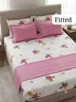Fitted Bedsheet Set with Pillow Shams - Abstract Print - 4