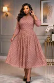 Maria Burgundy Circle Dress - Occasion Wear - 2