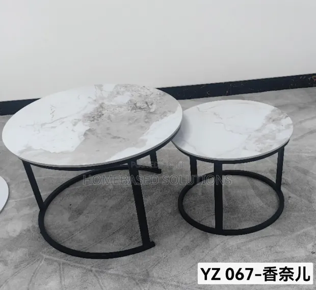 Metallic Marble 2-in-1 Nesting Table - 1