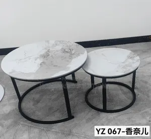 Metallic Marble 2-in-1 Nesting Table