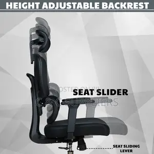 Ergonomic Office High Back Study Chair - Black