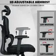 Ergonomic Office High Back Study Chair - Black - 2