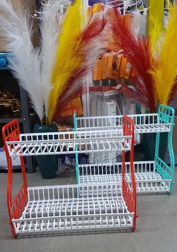 2-Tier Plastic Dish Rack - 1