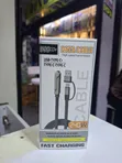 Kebo ya Kuchaji ya 240W Braided ya USB-C yenye Stand - 1