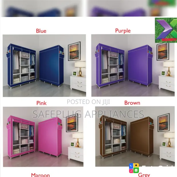 Affordable 3-Column Wooden Wardrobe (135x45x170cm) - 1