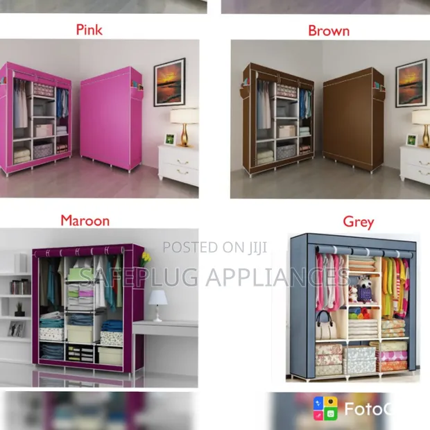 Modern 3-Door Wooden Wardrobe - Multiple Colours - 1
