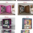 Modern 3-Door Wooden Wardrobe - Multiple Colours - 1