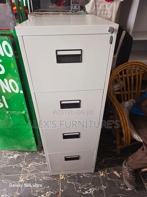 Boss Office Products 4-Drawer Metallic Storage Cabinet - 1