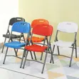 Modern Foldable Dining Chair for Patio/Garden - Blue - 4