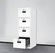 4-Drawer Metallic Office Storage Cabinet - White - 3