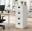 4-Drawer Metallic Office Storage Cabinet - White - 5