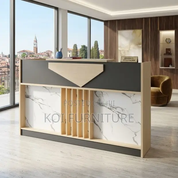 1.8m Executive Reception Desk - Brown - 1