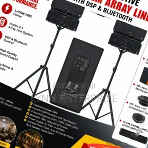 2400W 2.1 Active PA System Array Line with DSP & Bluetooth