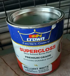 Crown Supergloss Brilliant White Paint - 1 Litre