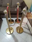 Heavy Duty Crowd Control Stanchions with Velvet Rope - 2