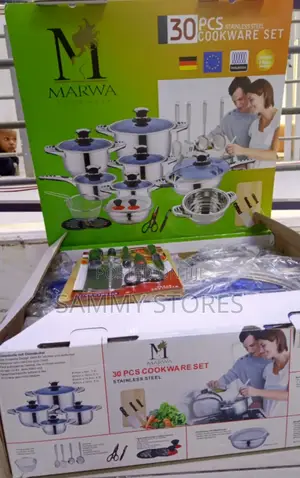 Marwa 30-Piece Stainless Steel Pots & Pans Set