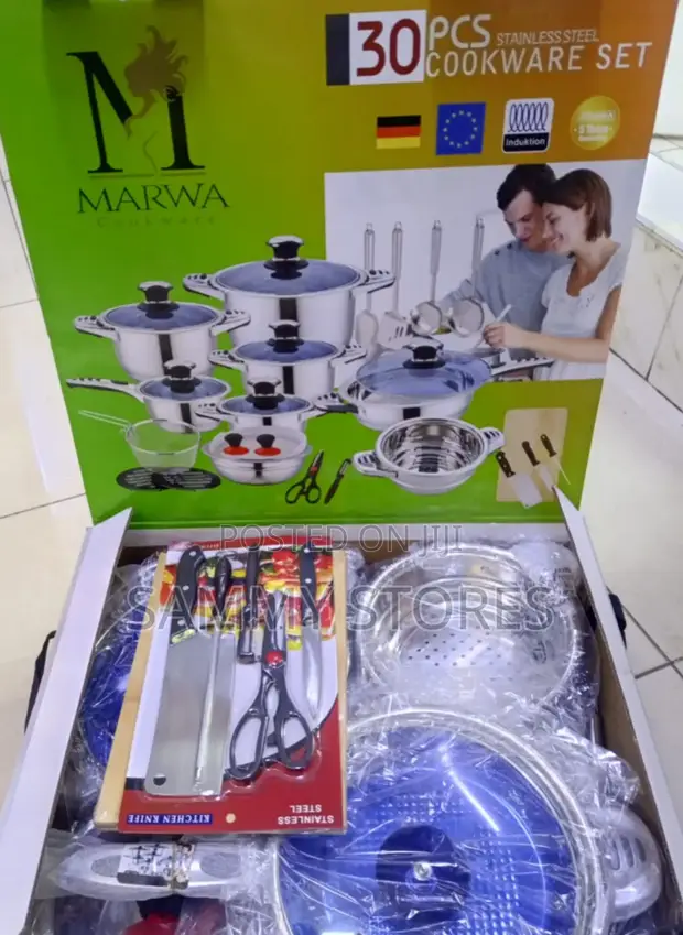 Marwa 30-Piece Premium Stainless Steel Sufuria Set - 1