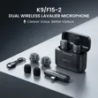 K9/F15-2 Dual Wireless Lavalier Microphone - 2