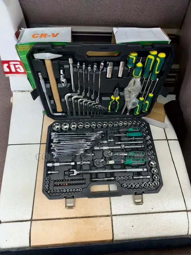 Heavy Duty Mechanical Tool Kit & Socket Wrench Set (144 Pc) - 1