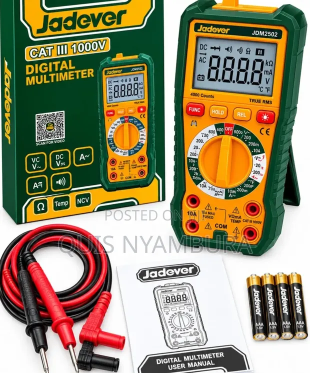 Digital Multimeter CAT III 1000V 4000 Counts - 1
