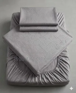 Plain Flowered Percale Cotton Fitted Sheets