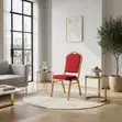Red Armless Office/Church Chairs (Imported) - 1