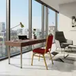 Red Armless Office/Church Chairs (Imported) - 4