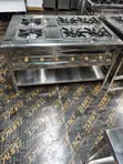 Six Burner Stainless Steel Commercial Cooker with Cast Iron Grills - 1