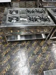 Six Burner Stainless Steel Commercial Cooker with Cast Iron Grills - 2