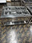 Six Burner Stainless Steel Commercial Cooker with Cast Iron Grills - 3