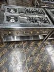 Six Burner Stainless Steel Commercial Cooker with Cast Iron Grills - 4