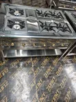 Six Burner Stainless Steel Commercial Cooker with Cast Iron Grills - 5