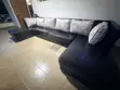 Used Black Leather Sofa Set - 1