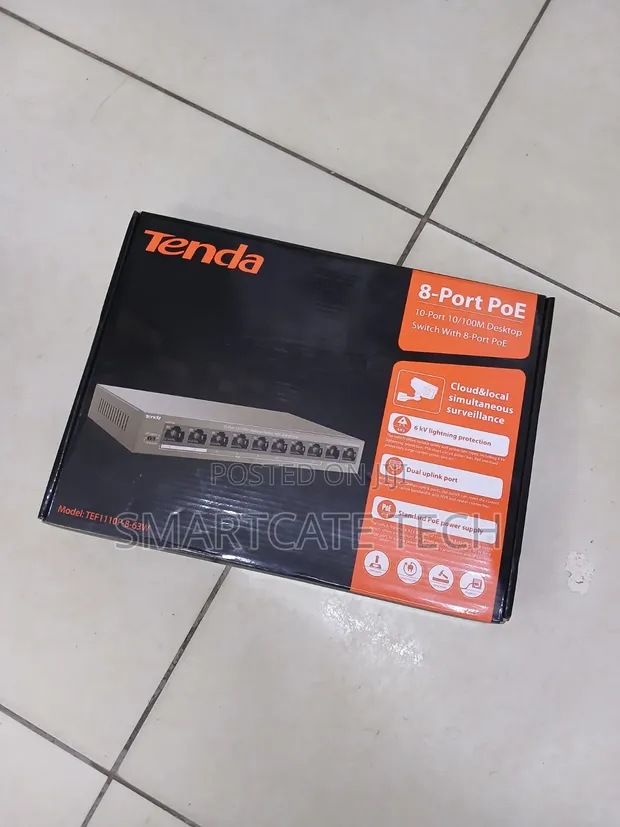 Tenda TEF110P-8-63W 8-Port Gigabit PoE Switch - 1