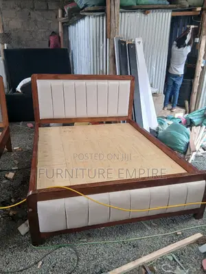 5x6 Upholstered Wooden Bed Frame