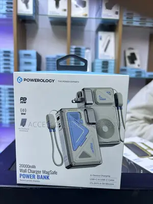Powerology Power Bank Wall Charger MagSafe 20000mAh - White