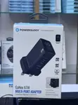 Powerology Ganex 67W Wall Charger (3 Ports, Black) - 1
