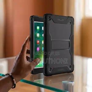Black Heavy Duty Protective iPad Armor Case (9.7 Inch)