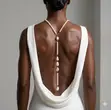 Mkufu wa Y-Shape wa Matone na Luster ya Lulu za Baroque - 2