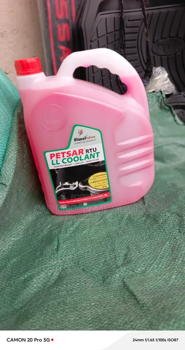 Petsar Pink 5-Liter Ready-to-Use Engine Radiator Coolant Fluid - 1