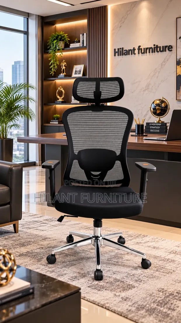 Ergonomic Executive Mesh Office Chair with Headrest - 1