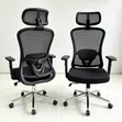 Ergonomic Executive Mesh Office Chair with Headrest - 3