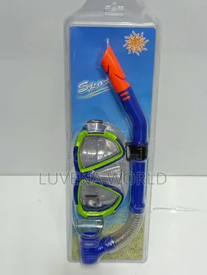 Blue Swimming Snorkel and Goggles Set