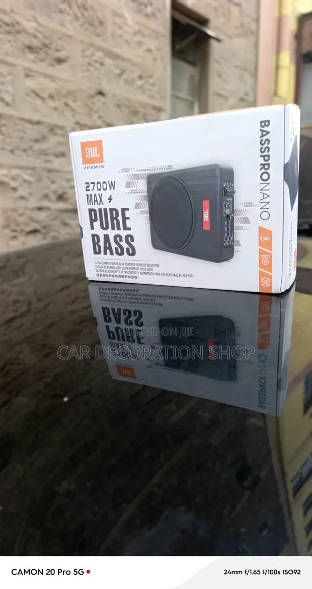 2700W JBL Pure Bass Slim Underseat Subwoofer - 1
