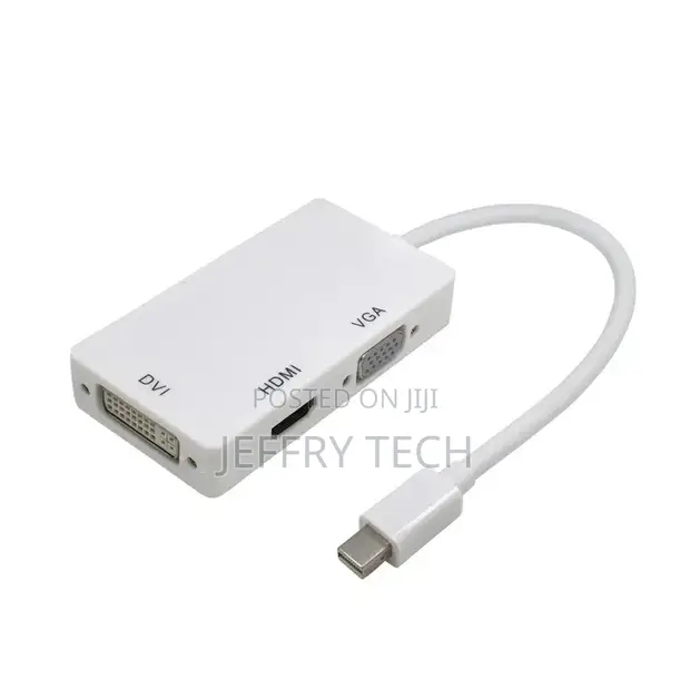 Mini DP to HD/VGA/DVI 3-in-1 Adapter 1080P for MacBook - 1