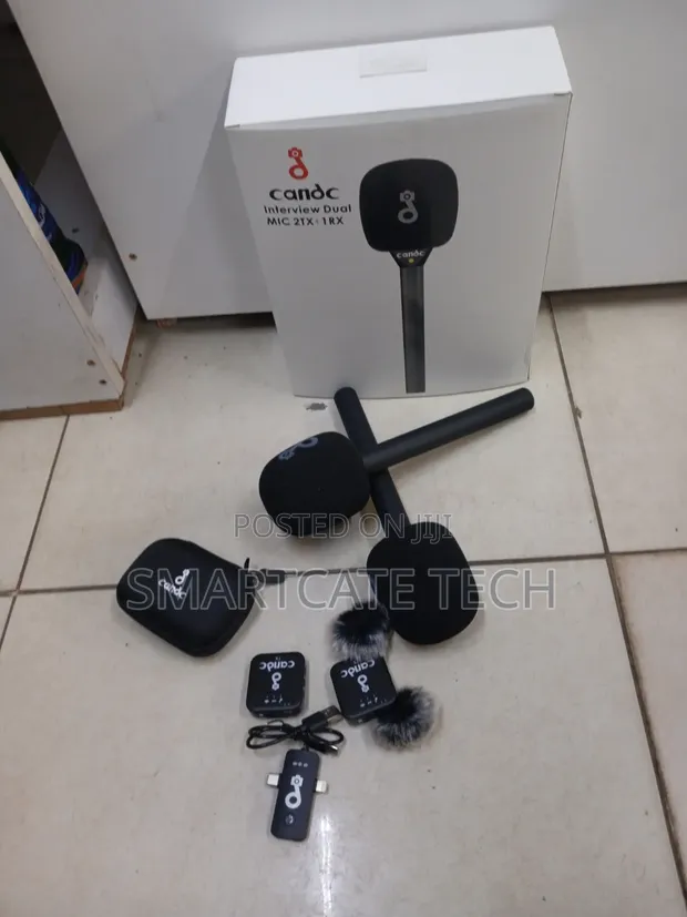 CANDC Wireless Interview Microphone - 2 Mics, 1 Receiver - 1