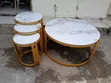 Luxury 4-Piece Marble Nesting Coffee Table Set - 1