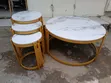 Luxury 4-Piece Marble Nesting Coffee Table Set - 3