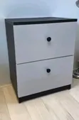 White and Black Bedside Drawer - 2