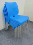 Modern Blue Plastic Multipurpose Chair - 2